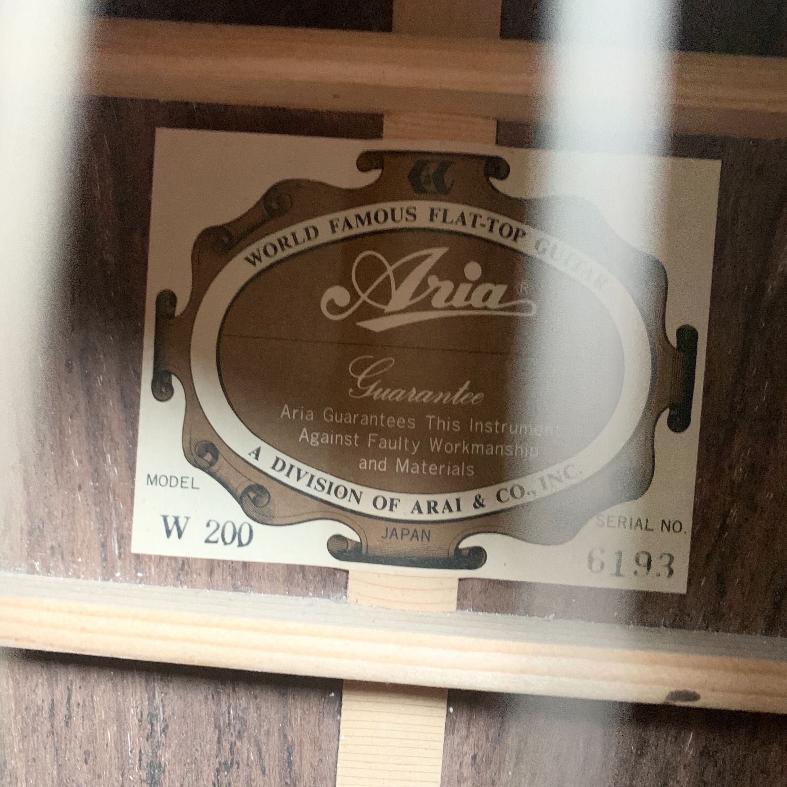 Aria ＆ co アコースティックギター　W-200 ARIA（楽器） Aria W-200 Acoustic Guitar アコースティック