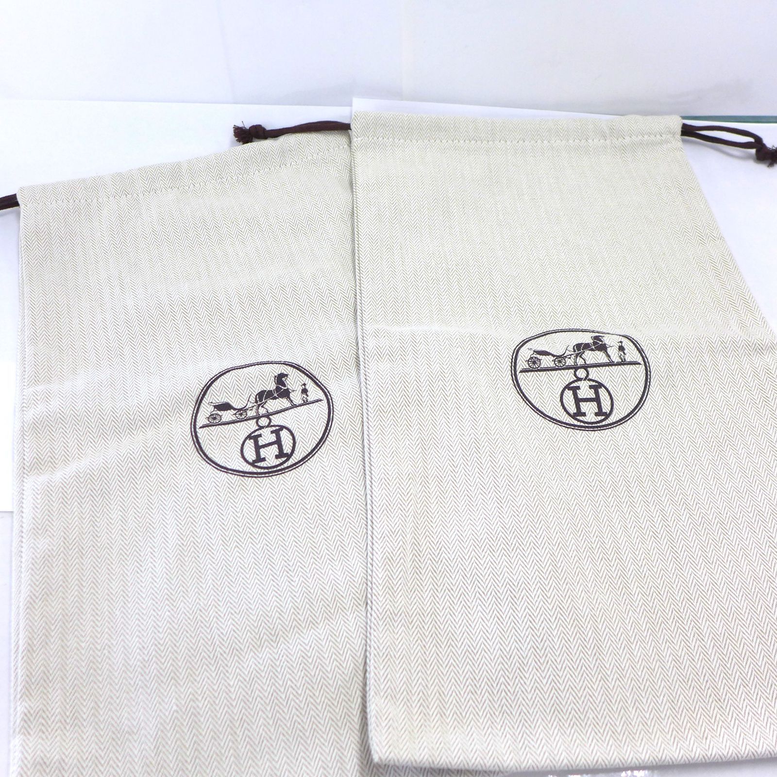 新品　エルメス　巾着袋　シューズ 楽天市場】HERMES エルメス キャンバス 靴用 シューズ用 約36cm