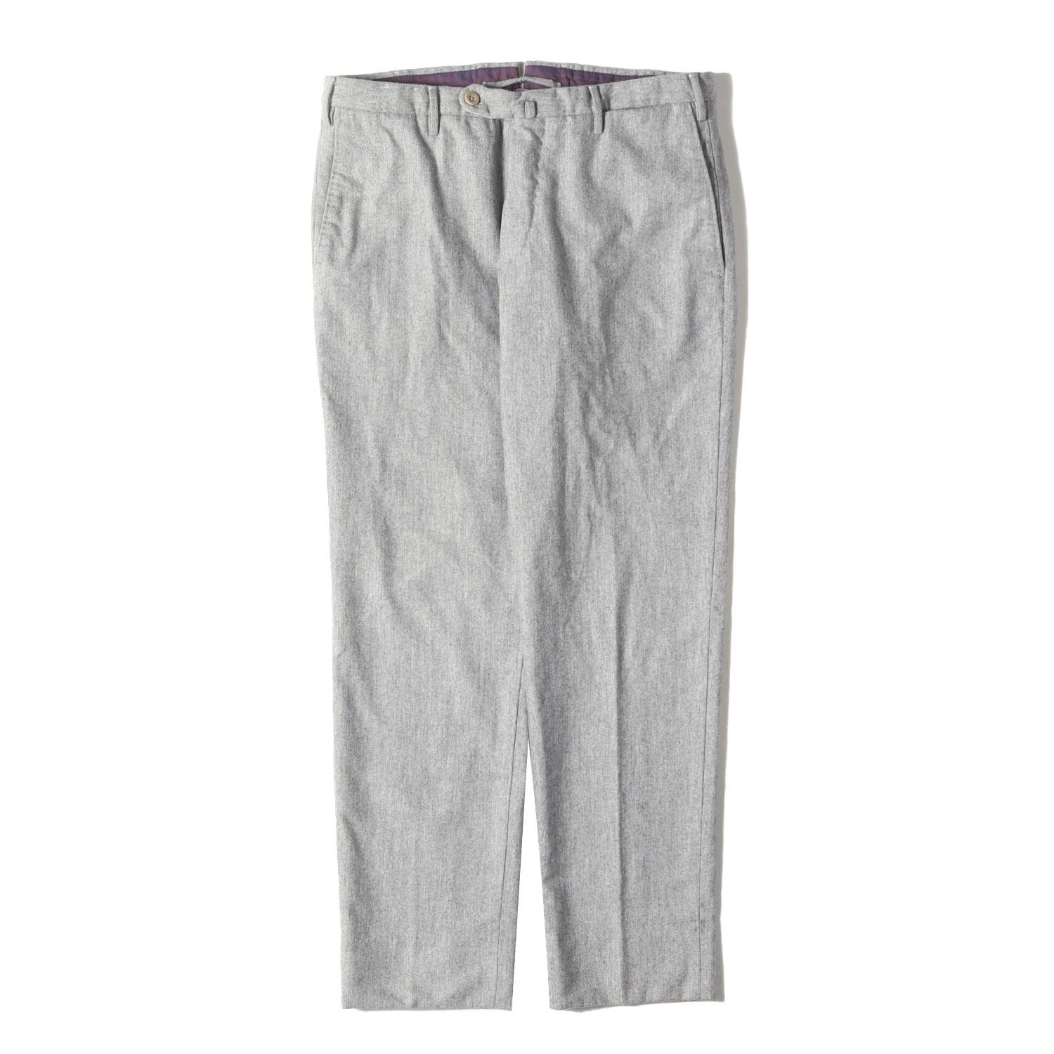 INCOTEX インコテックス パンツ サイズ:48 Super 100s Carded Flannel ウール スラックス (1NT035 1721T) / SLIM fit ヘザーライトグレー ボトムス ズボン【メンズ】