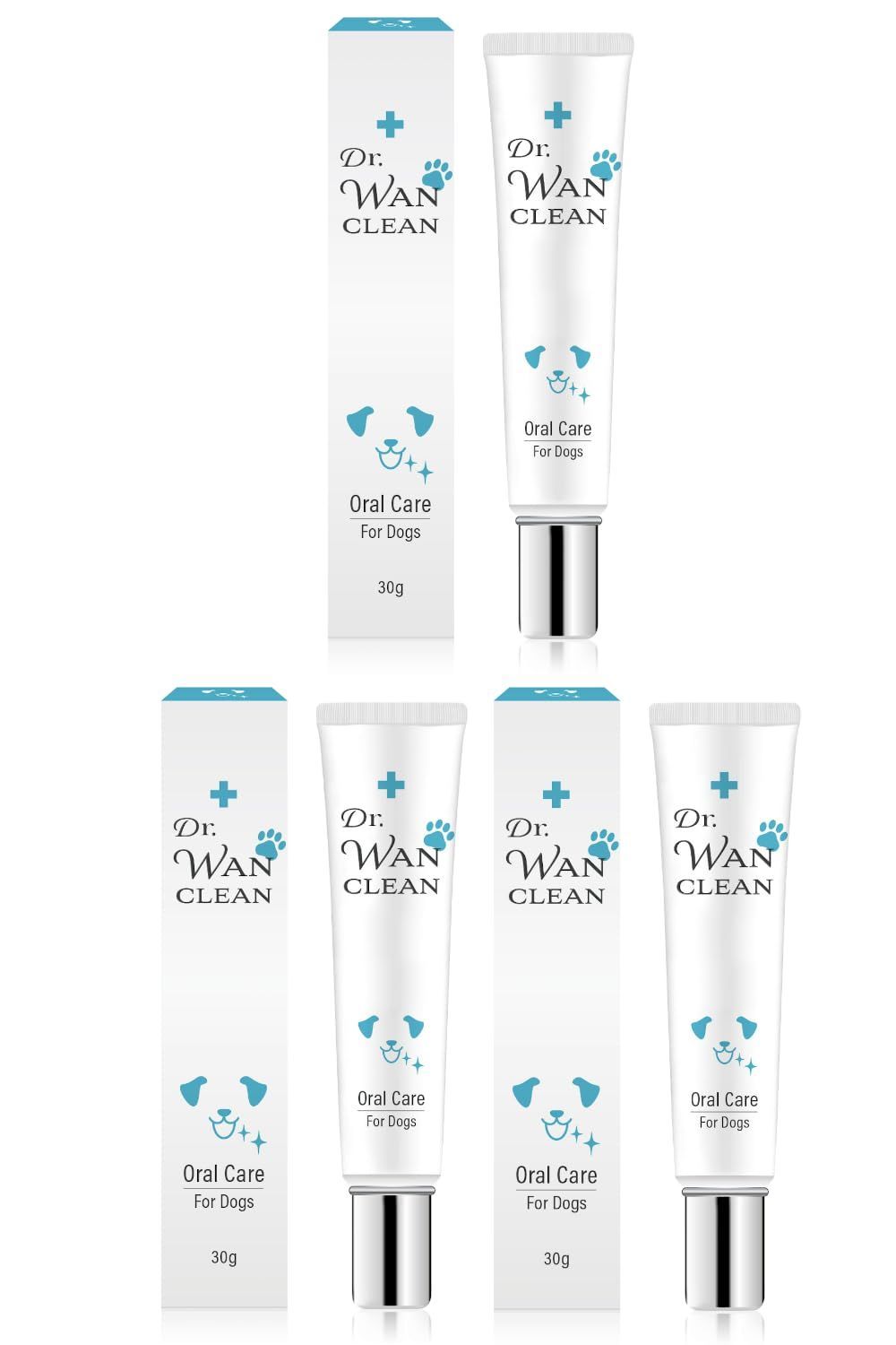 犬 歯磨き粉 獣医師共同開発 歯磨きジェル 口臭 歯石 歯垢 取り Dr.WANCLEAN ドクター ワンクリーン | 犬用 口腔 歯ブラシ ジェル オーラルケア 国産 30g 3個