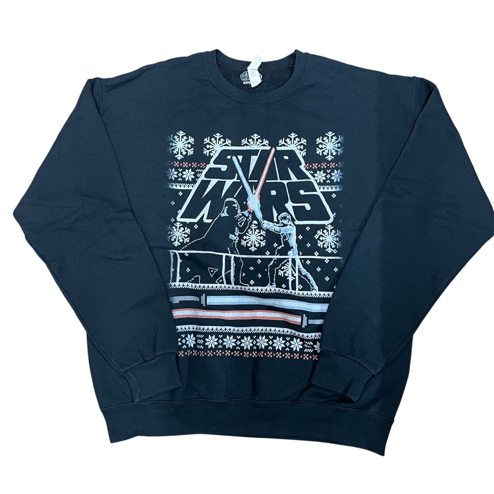 USA古着 STAR WARS Christmas battle ビッグプリント スウェット