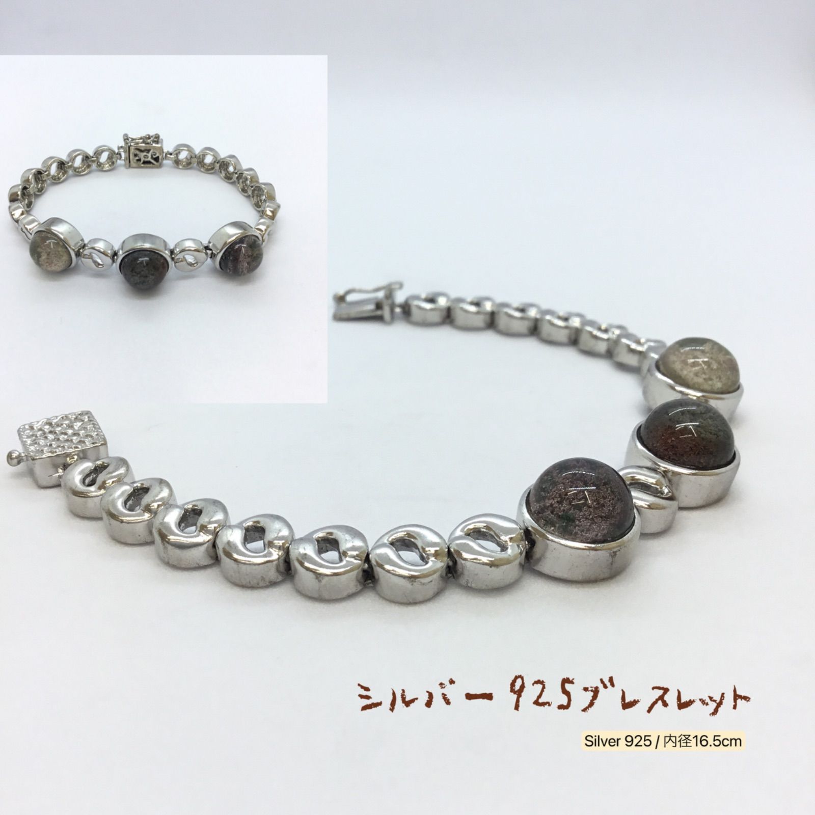 シルバー ブラック バングル クラスプ式 アクセサリー｜バングル・リストバンド