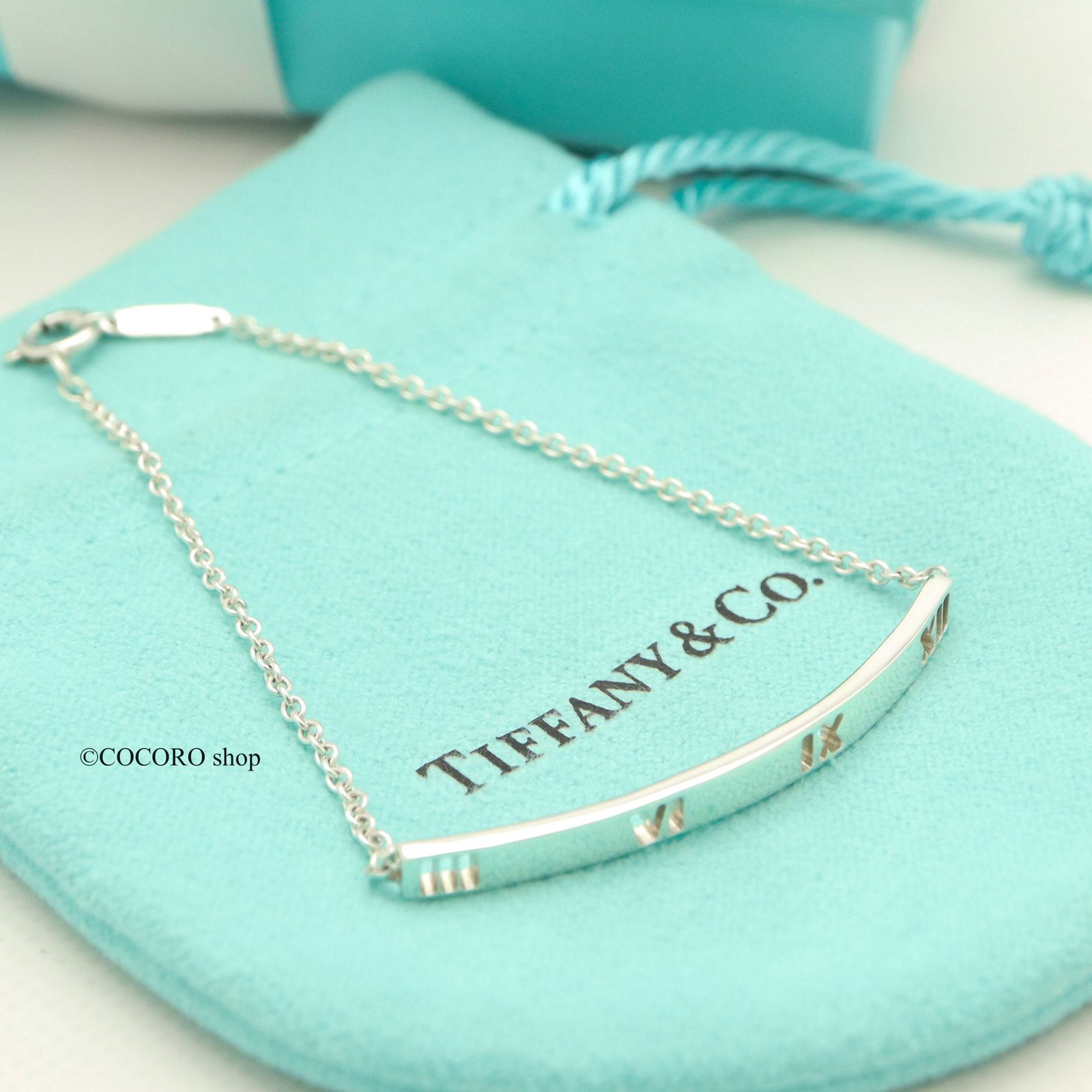 Tiffany & Co. アトラス オープン バー ブレスレット AG925 美品】ティファニー TIFFANY&Co. アトラス オープン バー