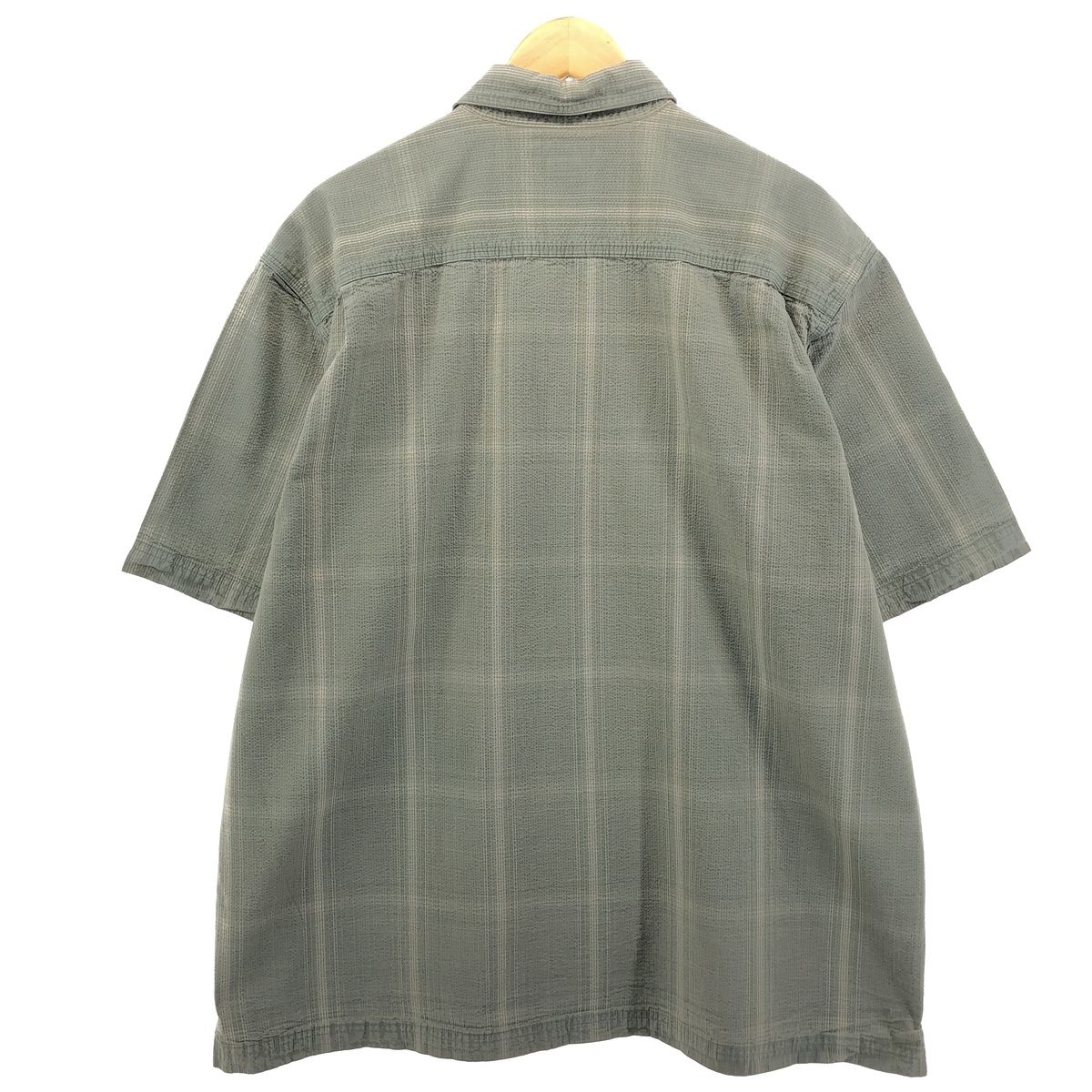 古着 カーハート Carhartt チェック柄 シアサッカー 半袖 ワークシャツ 