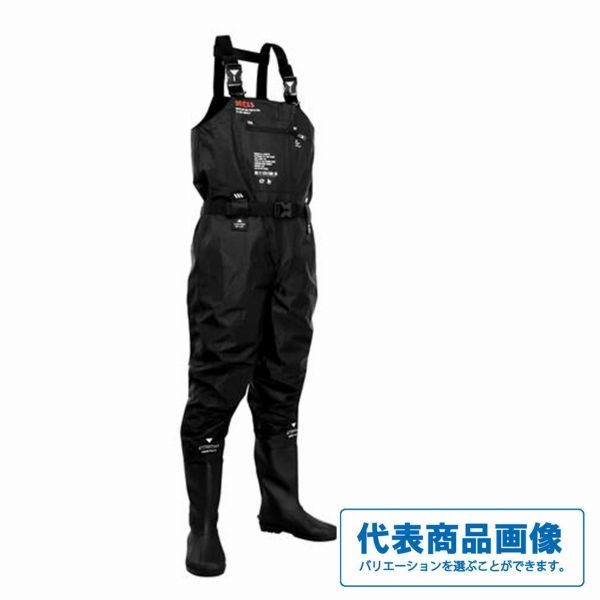 チェストハイウェーダーエアボーン ラジアル ブラック