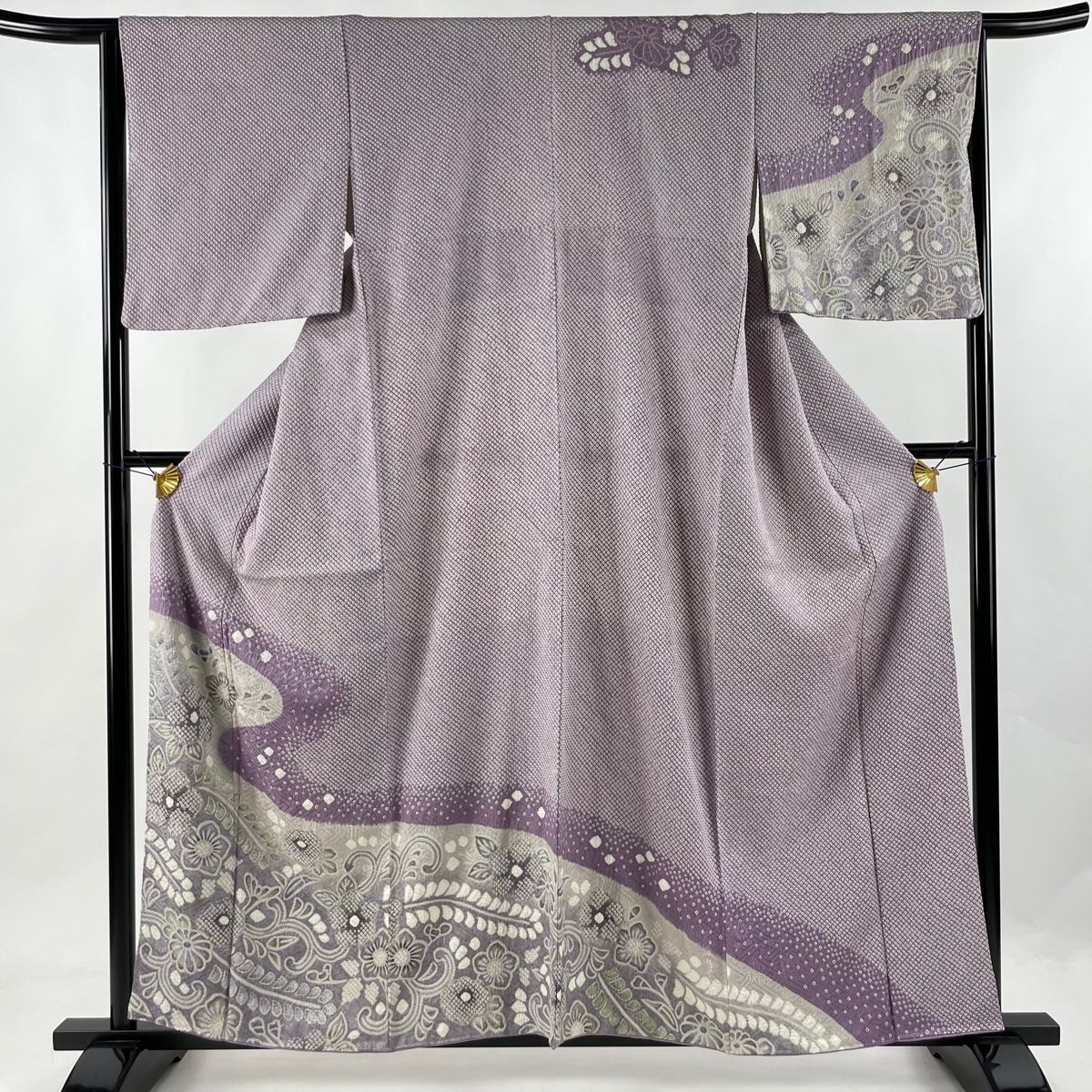 憧れ M 裄丈65cm 身丈159cm 訪問着 袷 【中古】 秀品 美品 正絹 紫 ...