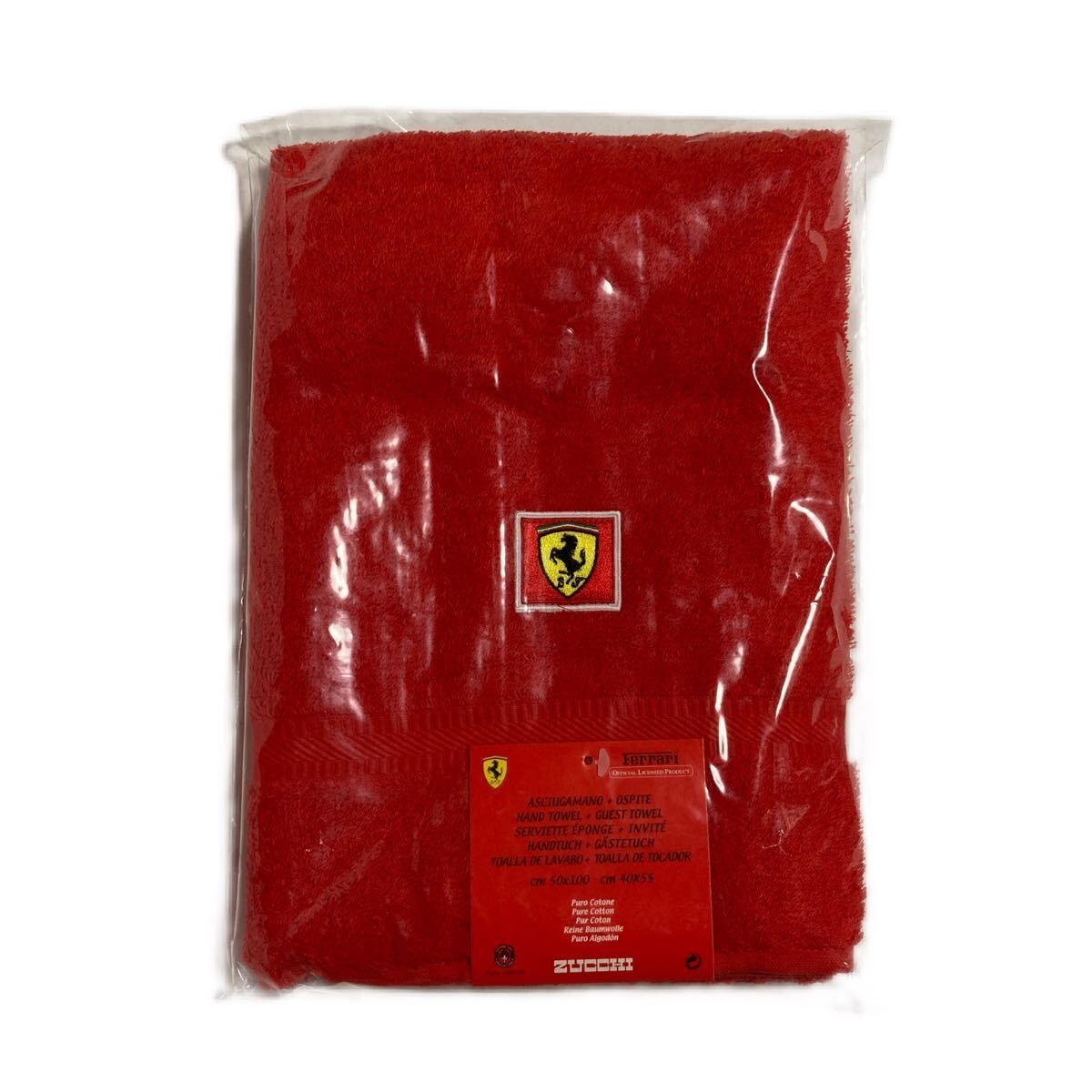 【新品未使用タグ付き】Ferrari タオル 2枚セット Ferrari フェラーリ純正タオル2枚組セット 19690 : イタリア
