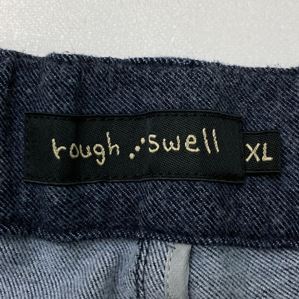 サイズ：XL ROUGH&amp;SWELL ラフアンドスウェル  ストレッチパンツ  ネイビー系 [240101501540] ゴルフウェア メンズ ストスト サイズ：XL ROUGH&SWELL ラフアンドスウェル ストレッチパンツ