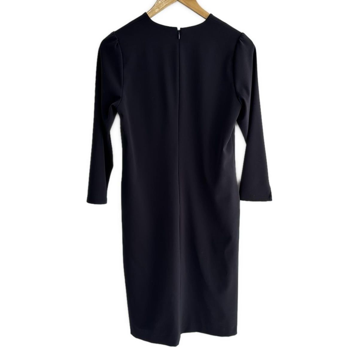 美品 kay me ケイミー 洗える ニットワンピース ロング丈 Aライン灰 L