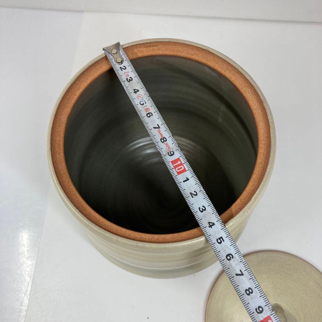 松南 申相浩 刷毛目水指 宗完書付 共箱 高さ18.5㎝ 東Y5-1229①