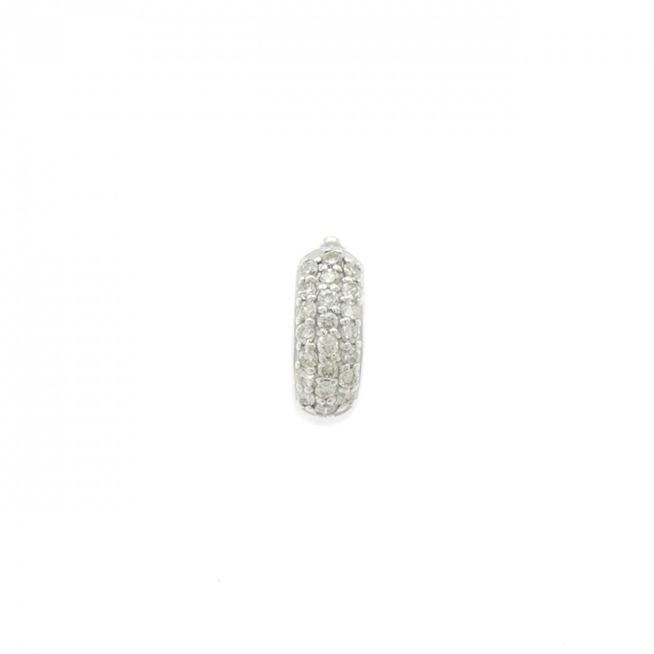K18WG ダイヤモンド ピアス 0.15CT 片耳