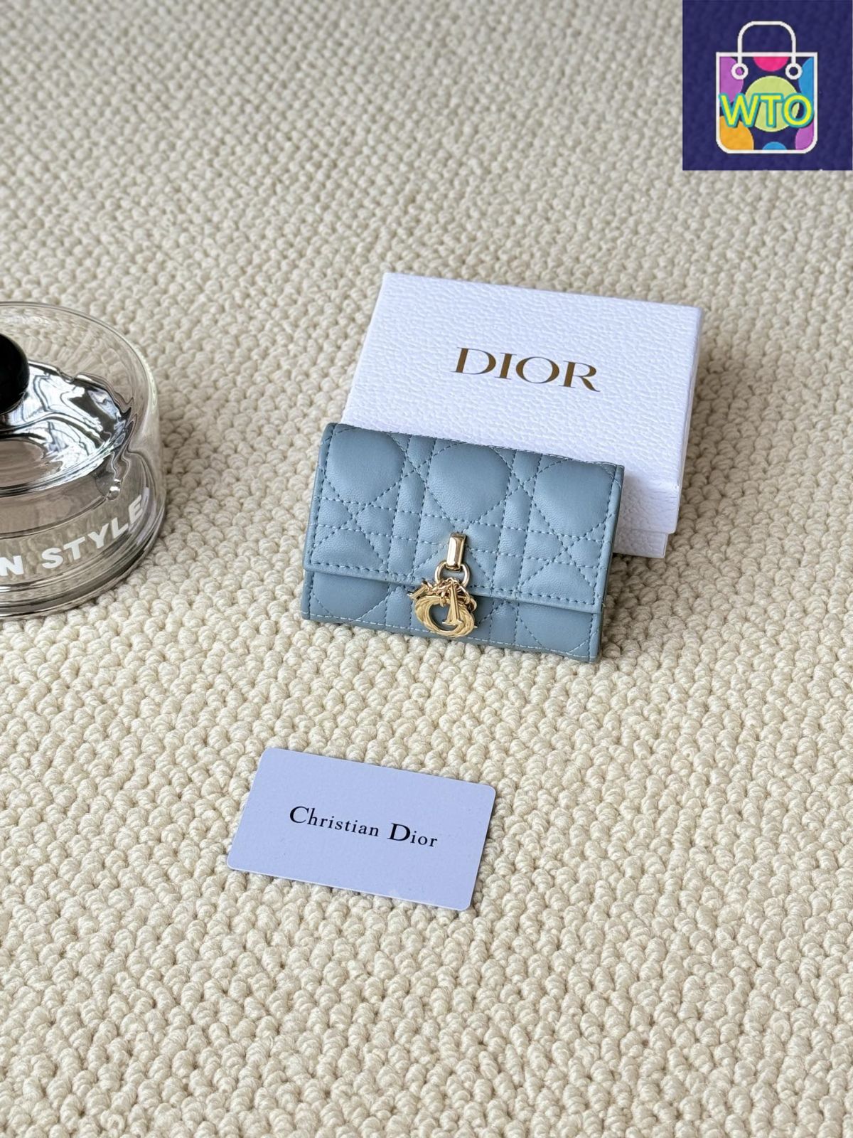 今日特価】My Dior Glycine ウォレット, ラズベリーピンク, 藤の