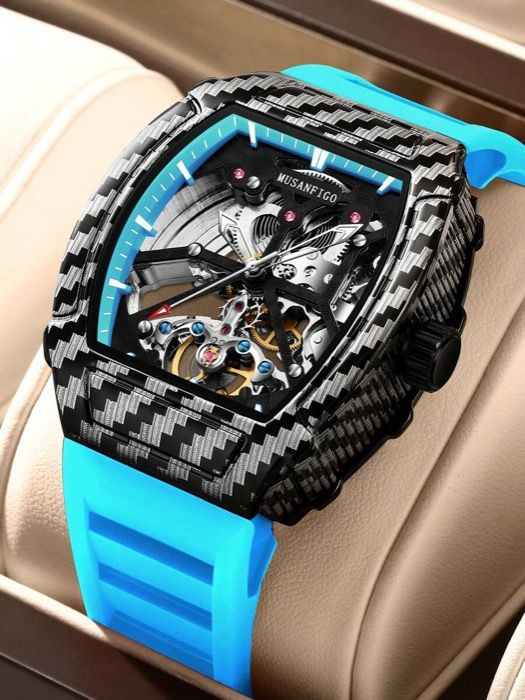 腕時計 メンズ 機械式 メンズ自動巻き中空機械式腕時計 発光 ファッションカジュアル腕時計 - メンズへの理想的なギフト