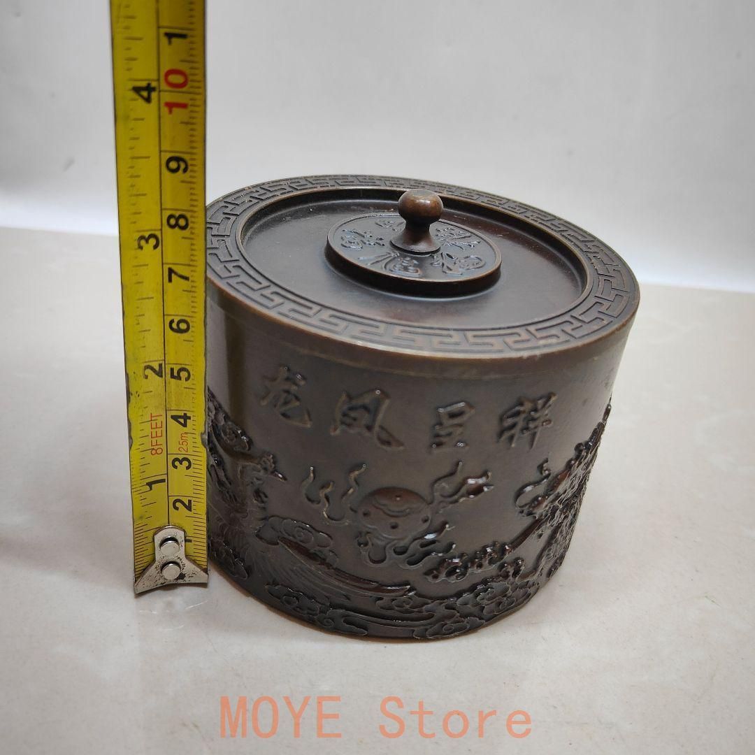 竜鳳呈祥の置物 銅器 稀少品 茶道具 重厚 極細工 工芸品 美術品 銅製 龍鳳呈祥茶壺 茶道具 香道具 装飾品 工芸品 置物 - メルカリ