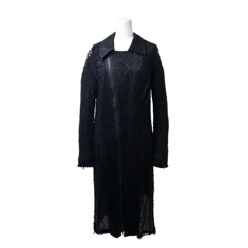 Yohji Yamamoto リバーシブル 編み込み ロング ライダースジャケット