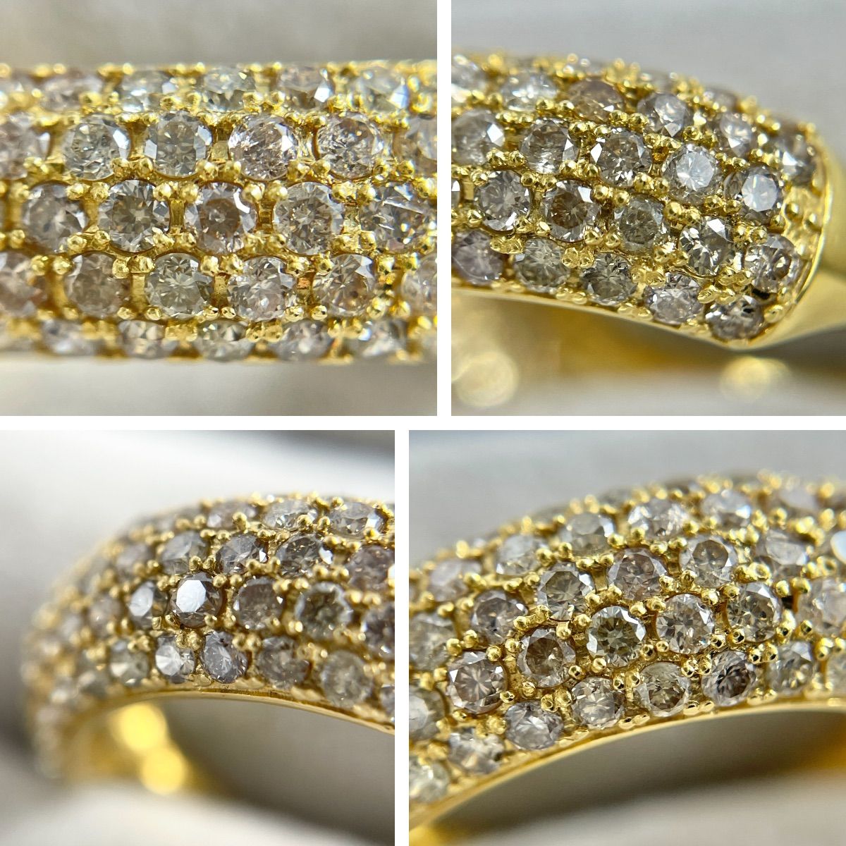 K18 天然ダイヤモンド 1.50ct パヴェリング - メルカリ 