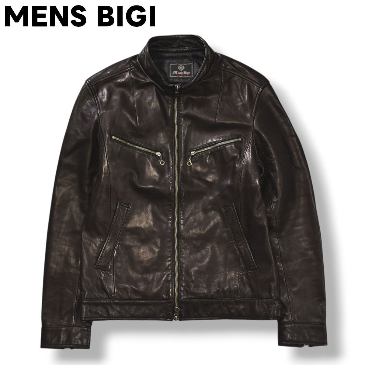 Men's BIGIのレザージャケット MENS BIGI×DENHAM】コラボレザージャケット｜メンズ