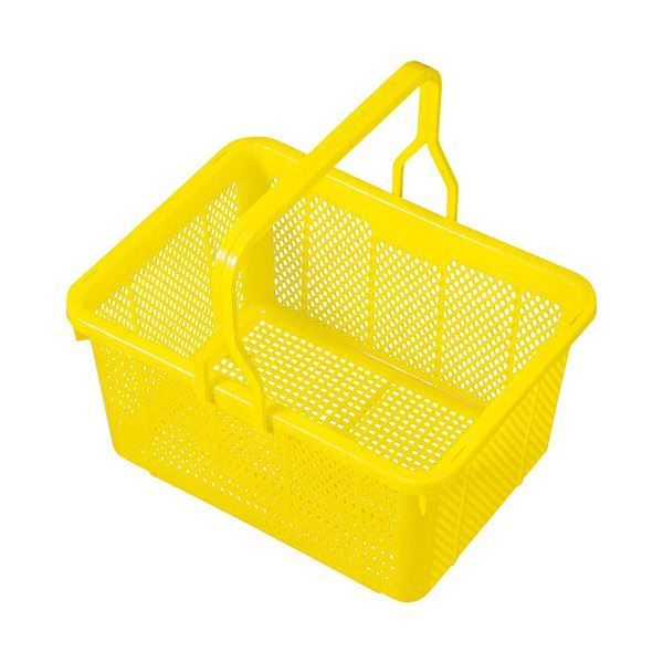 積水テクノ成型 スクールバスケット イエロー×10個 かご カゴ 運搬 バスケット 入れ物