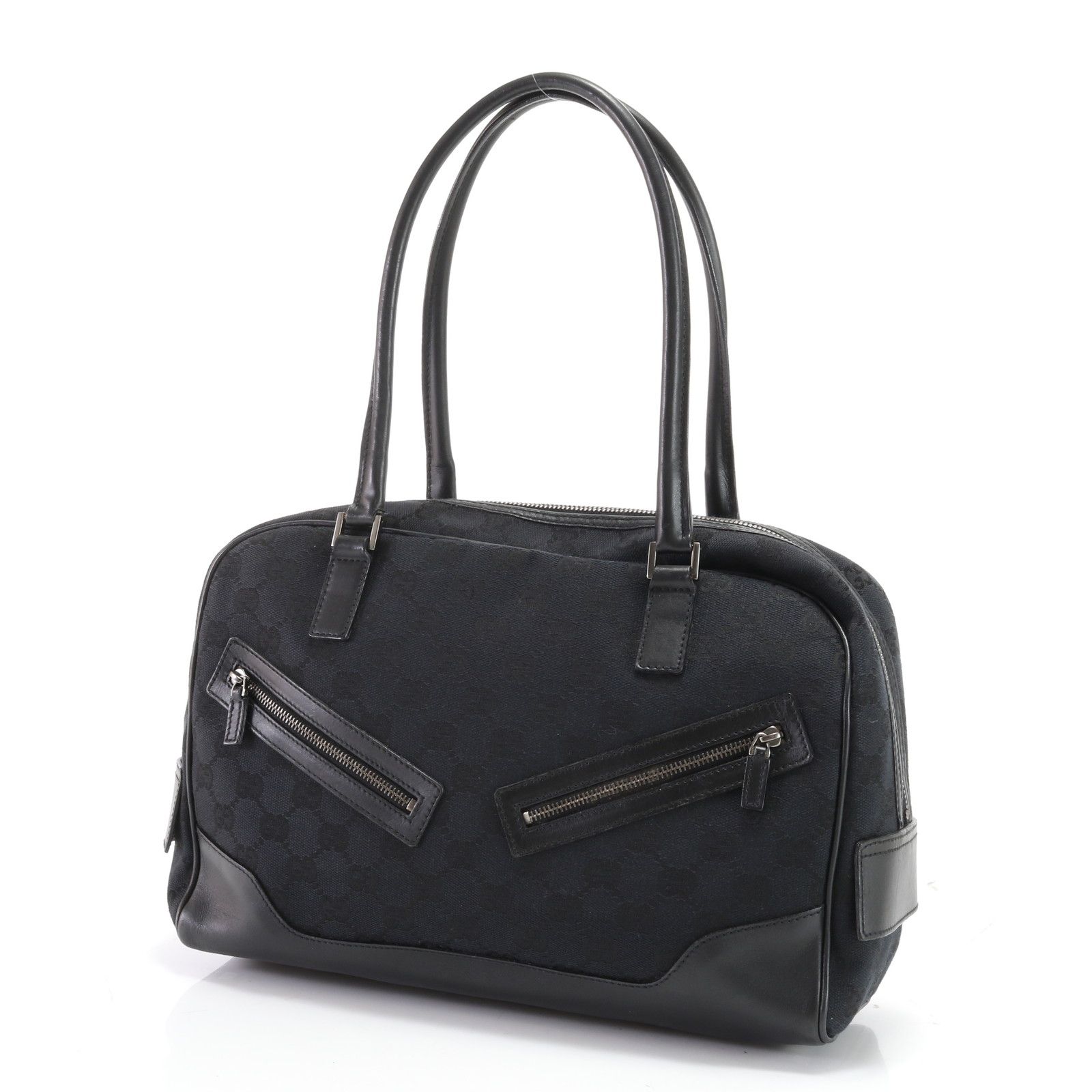 極美品 グッチ GGキャンバス 002 1115 002058 レザー トート バッグ