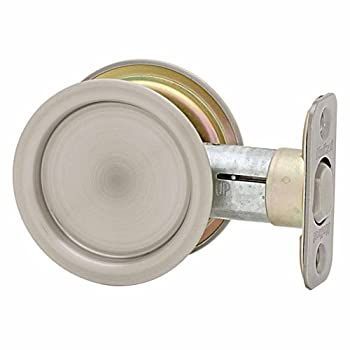 Kwikset 334 ラウンドホール/クローゼットポケットドアロック アンティークニッケル