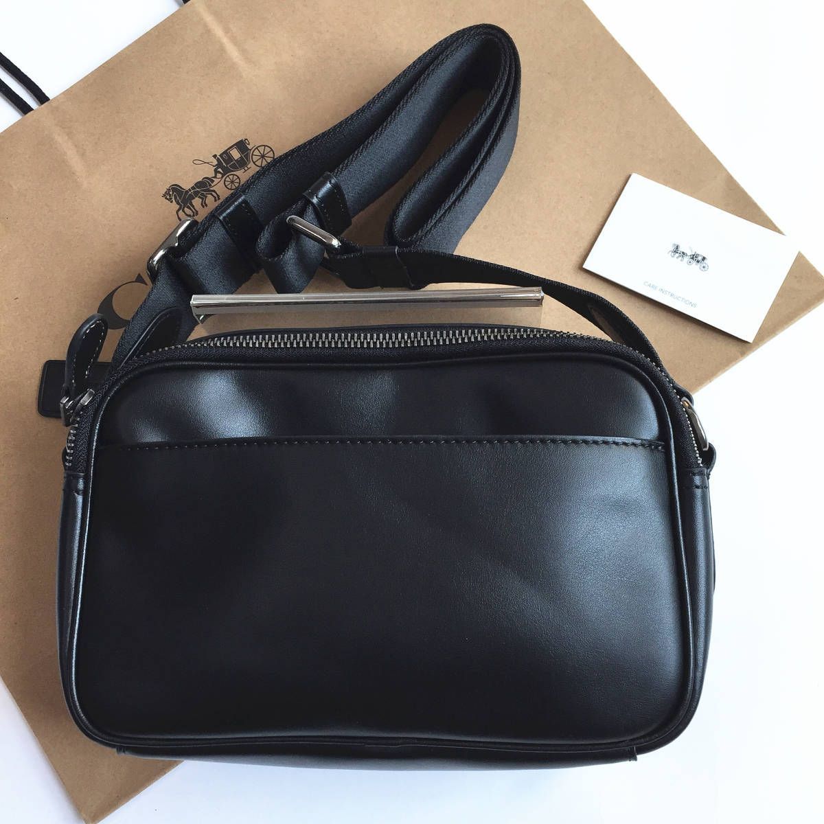 ☆新品☆コーチ/COACH バッグ C4148 ブラック メンズショルダーバッグ  