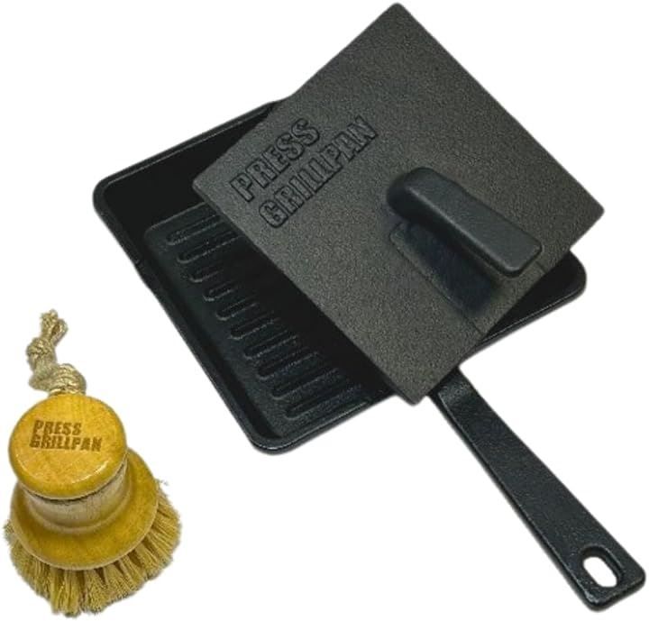 PRESS GRILLPAN アサヒ プレスグリルパン ホットサンド 直火 ガス火 IH対応 鉄板 鋳物 ミートプレス 鋳物