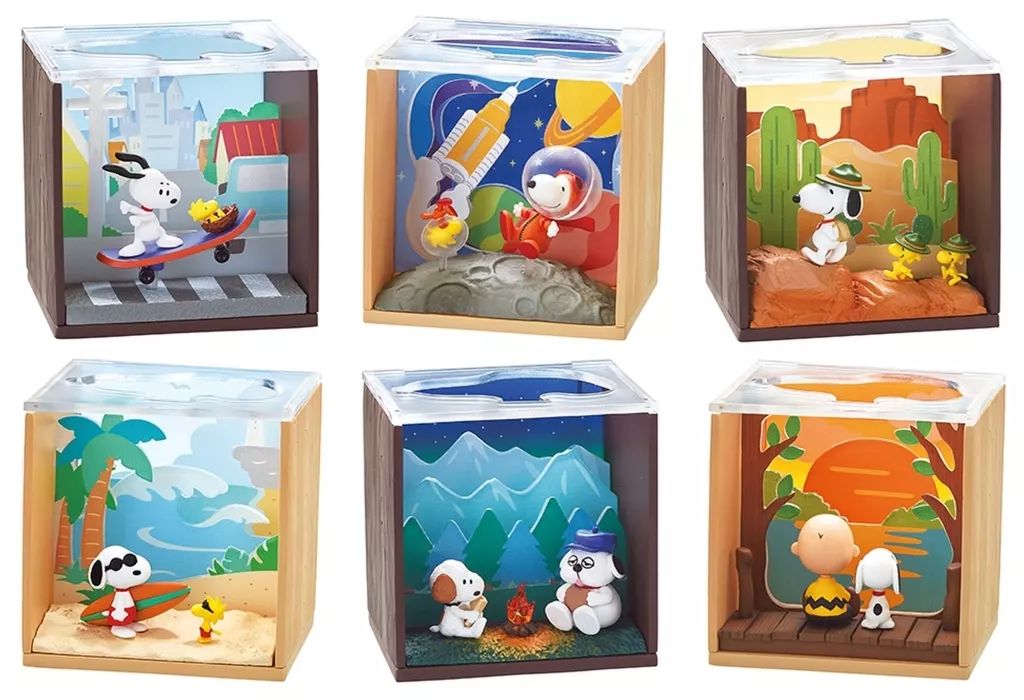 中古トレーディングフィギュア 全6種セット 「SNOOPY WEATHER Terrarium」 中古トレーディングフィギュア 全6種セット 「SNOOPY＆WOODSTOCK
