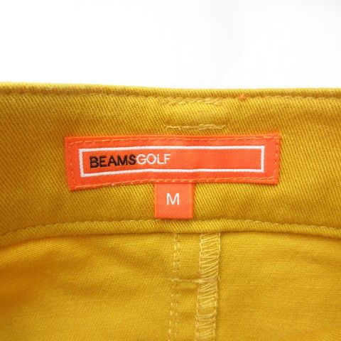 ビームスゴルフ BEAMS GOLF スカート 刺繍 ロゴ ストレッチ 黄 イエロー M