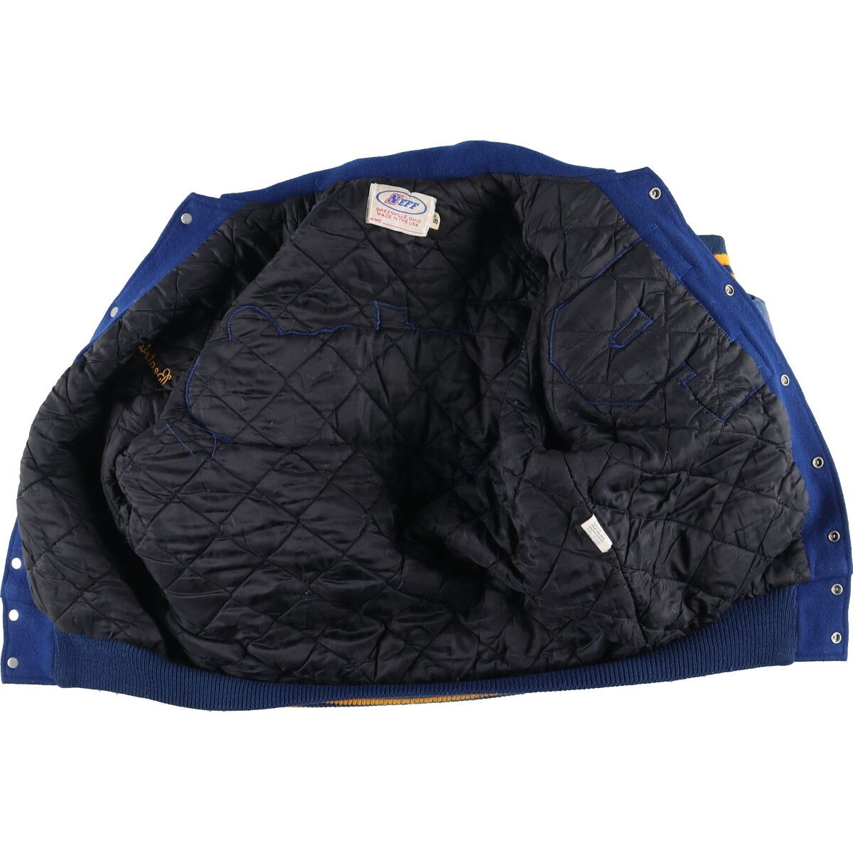 古着 90年代 NEFF 袖革ウールスタジャン アワードジャケット バー 