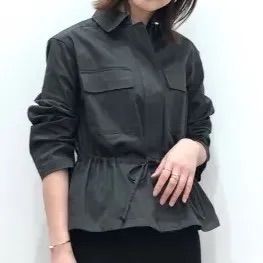 UNIQLO ユニクロ コットンブレンドドローストリングジャケット