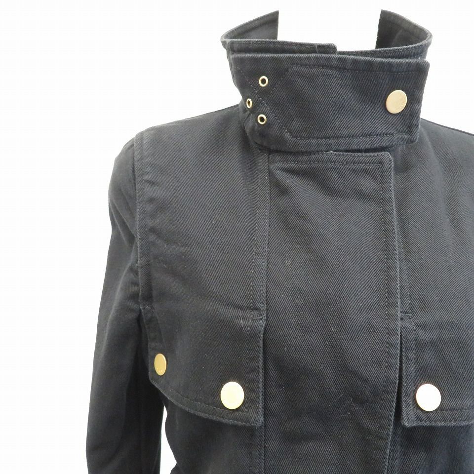 グッチ GUCCI イタリア製 ライダース デニム ジャケット ロゴボタン