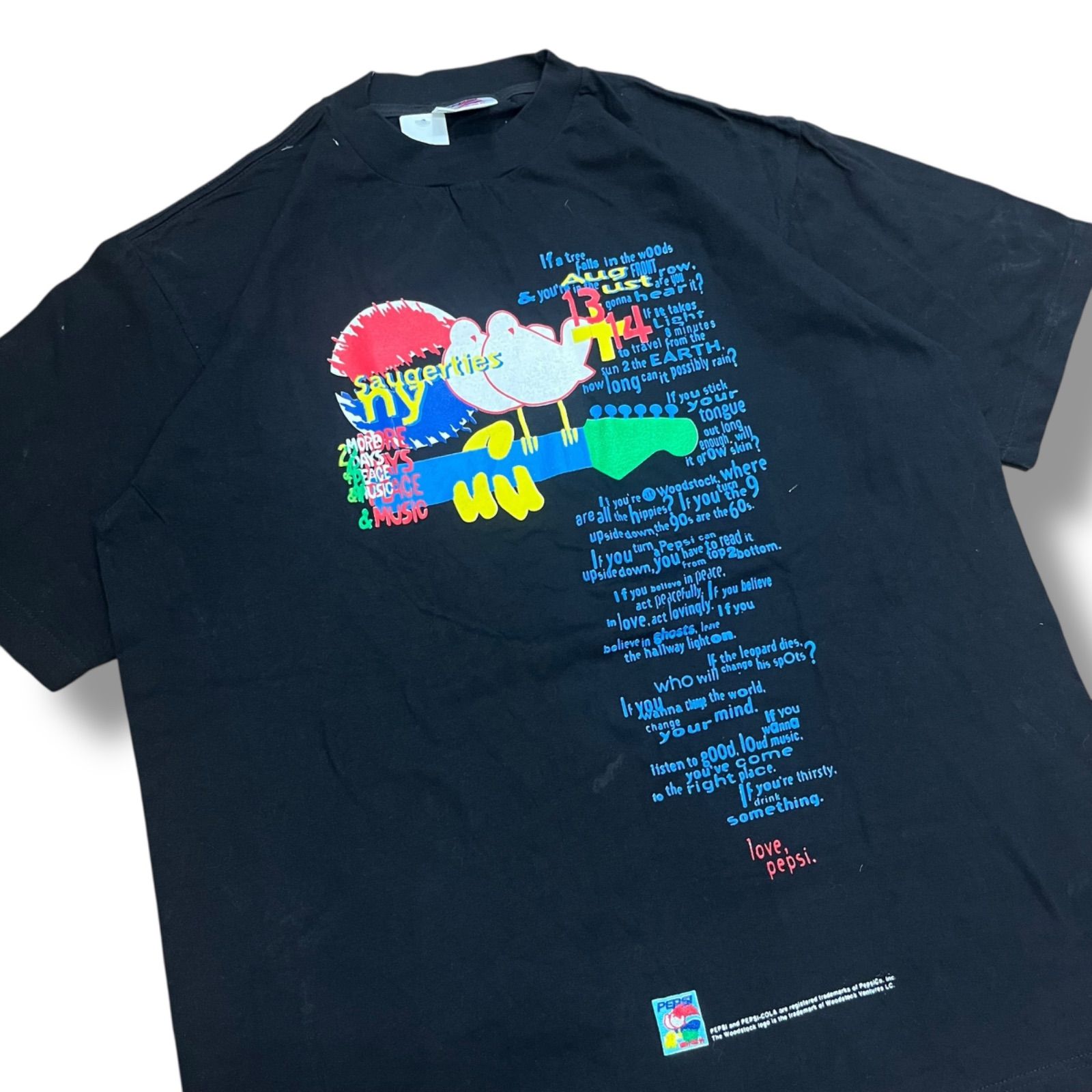 90s 企業 バンドT PEPSI Woodstock 94 Tシャツ L 両面プリント - メルカリ