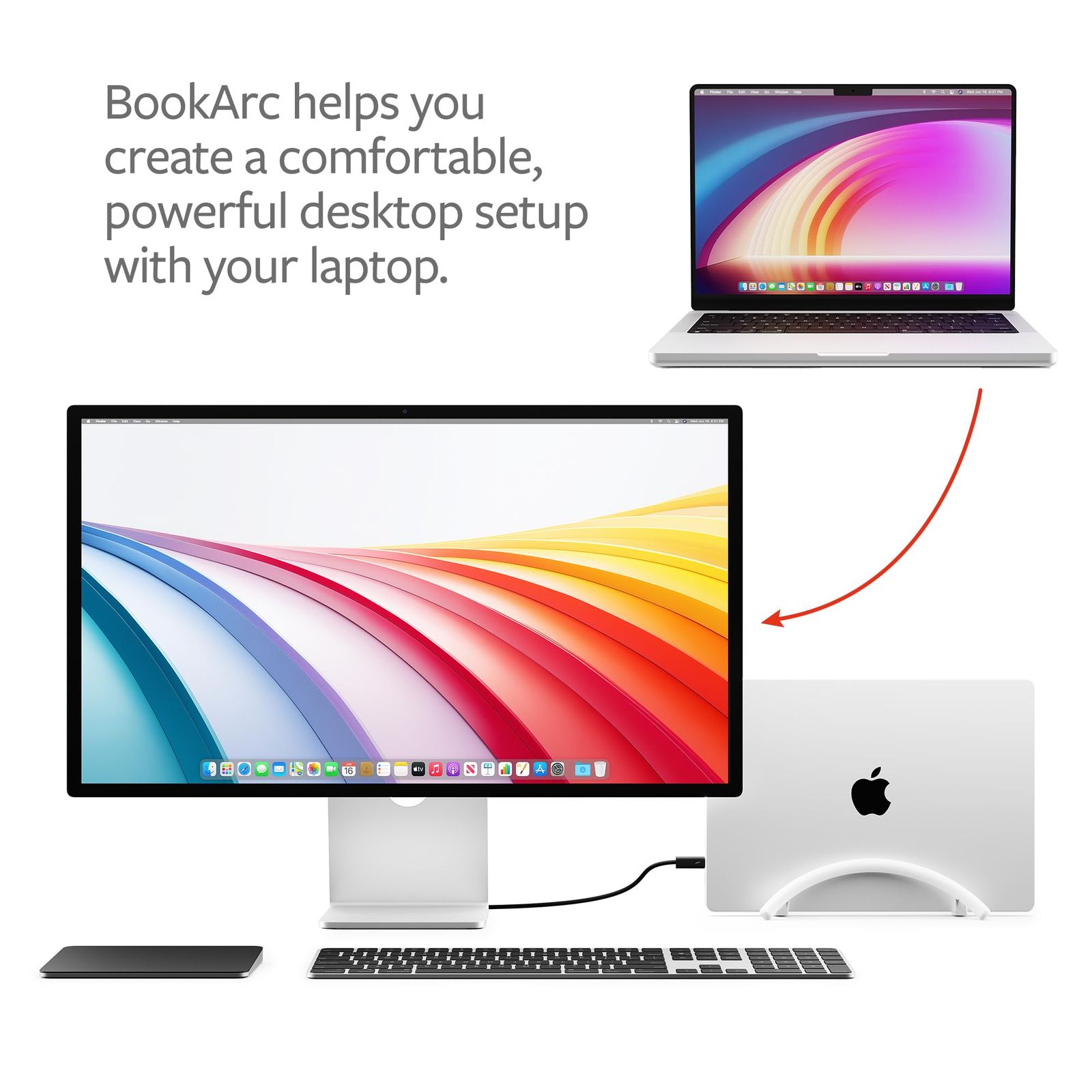 Twelve South BookArc Flex 垂直ノートパソコンスタンド – 省スペースMacBookスタンド デスク用調節可能なノートパソコンホルダー モニターディスプレイ用シングルスロットノートパソコンド [ブラック] [BookArc Flex。]