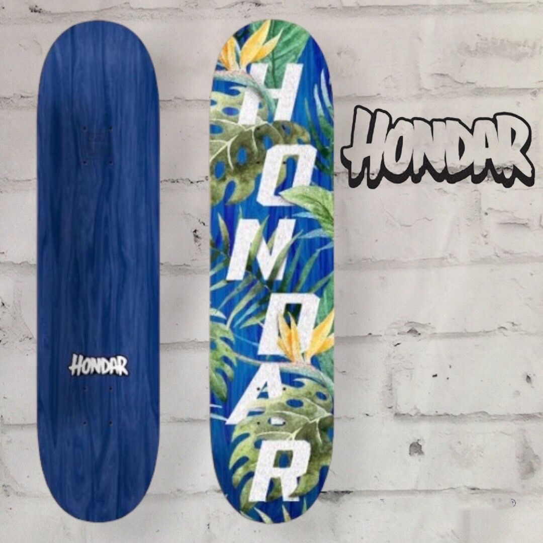 Hondar 】#13 Tropical Hondar Deck BLUE - 4ON LA SKATEBOARD - メルカリ