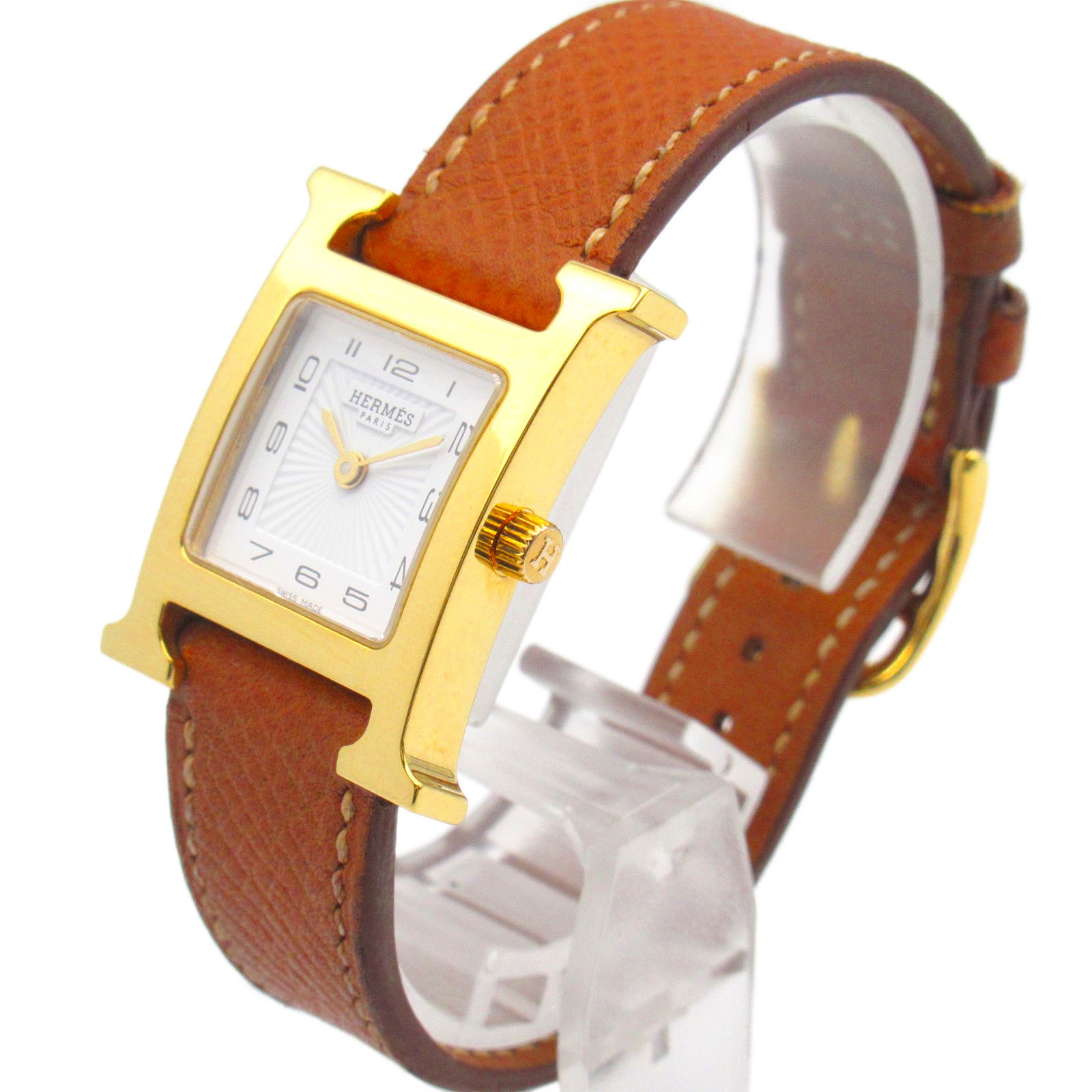 エルメス HERMES 腕時計 Hウォッチ HH1.201 ホワイト GP エルメス HERMES 腕時計 Hウォッチ HH1.201 ホワイト GP