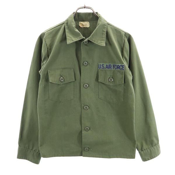 アメリカ空軍 US AIR FORCE 長袖 ミリタリーシャツ カーキ USAF メンズ 【中古】  【230305】