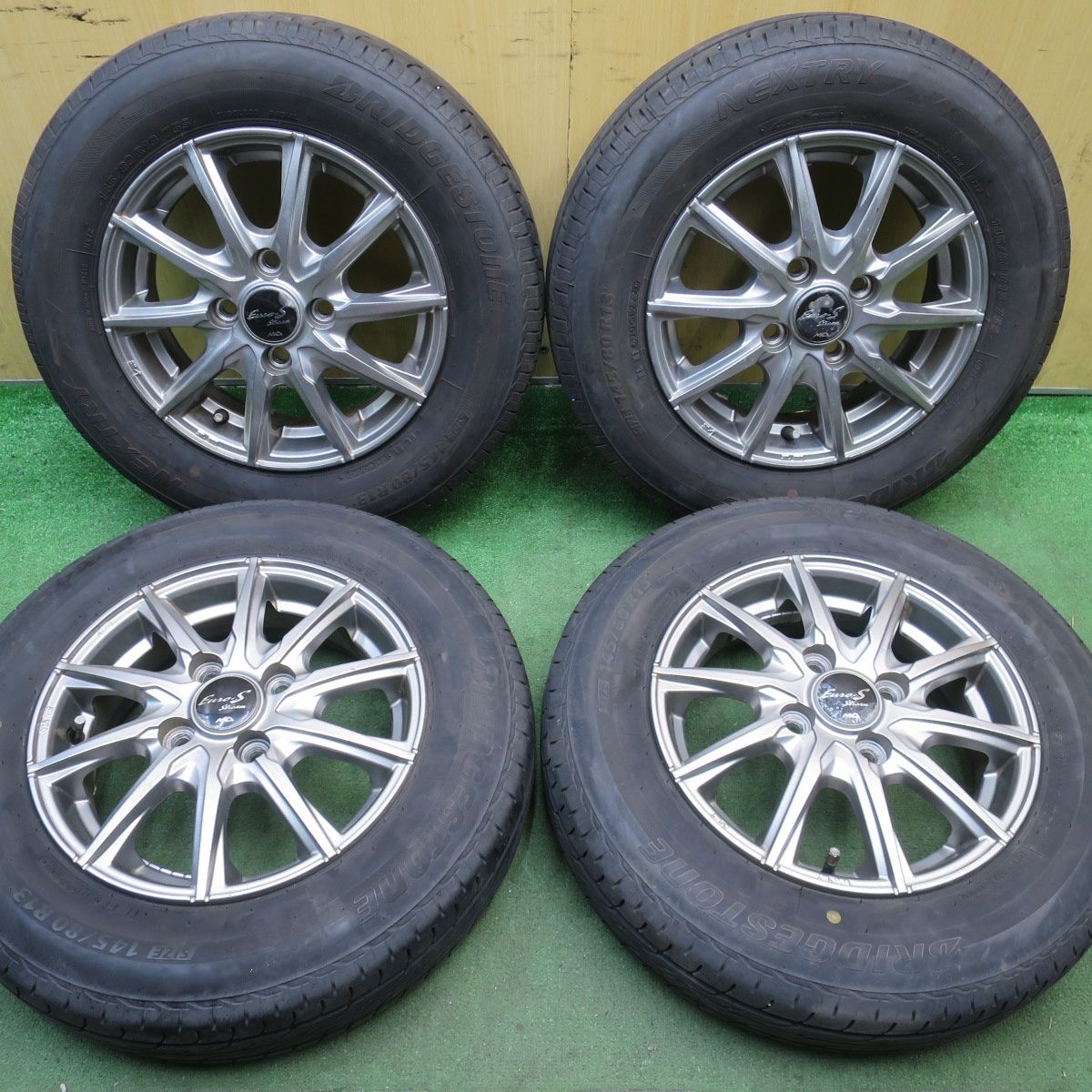 4本価格 22年 145 80R13 ブリヂストン ネクストリー エコピア Euro-Stream MiD マルカ 13インチ PCD100 4H 5092605NJノ