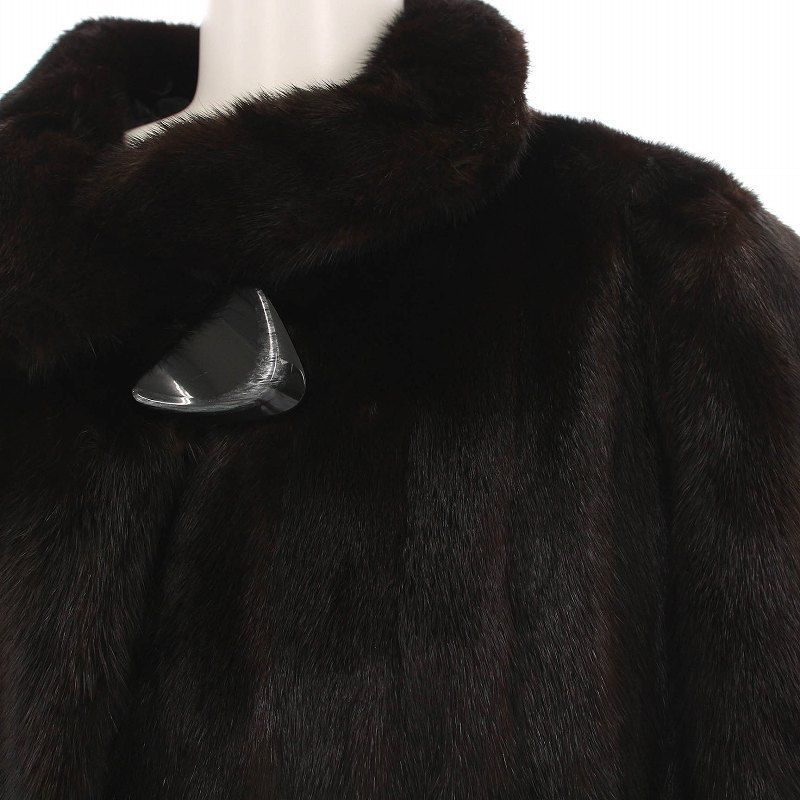 エンバ EMBA 裏地 刺繍ファー切替ロング コート