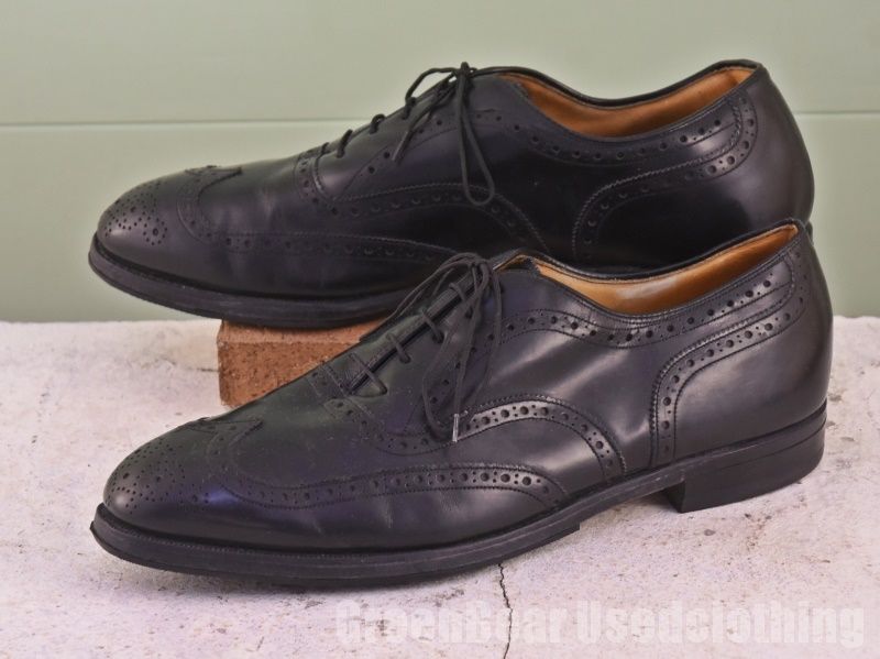 USA製 Johnston&Murphy ビンテージ ウィングチップシューズ 良い味 黒  