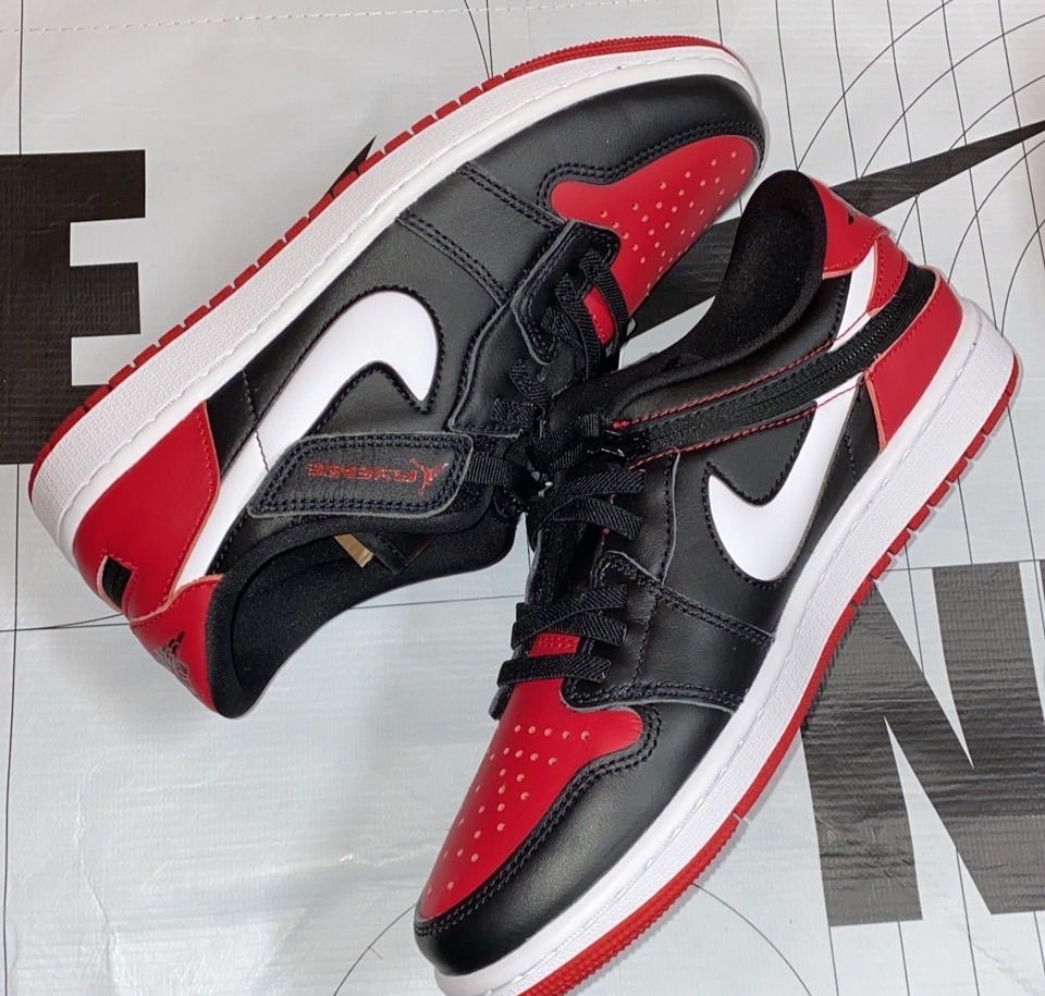 エア ジョーダン 1 NIKE AIR JORDAN LOW black/fire red-white