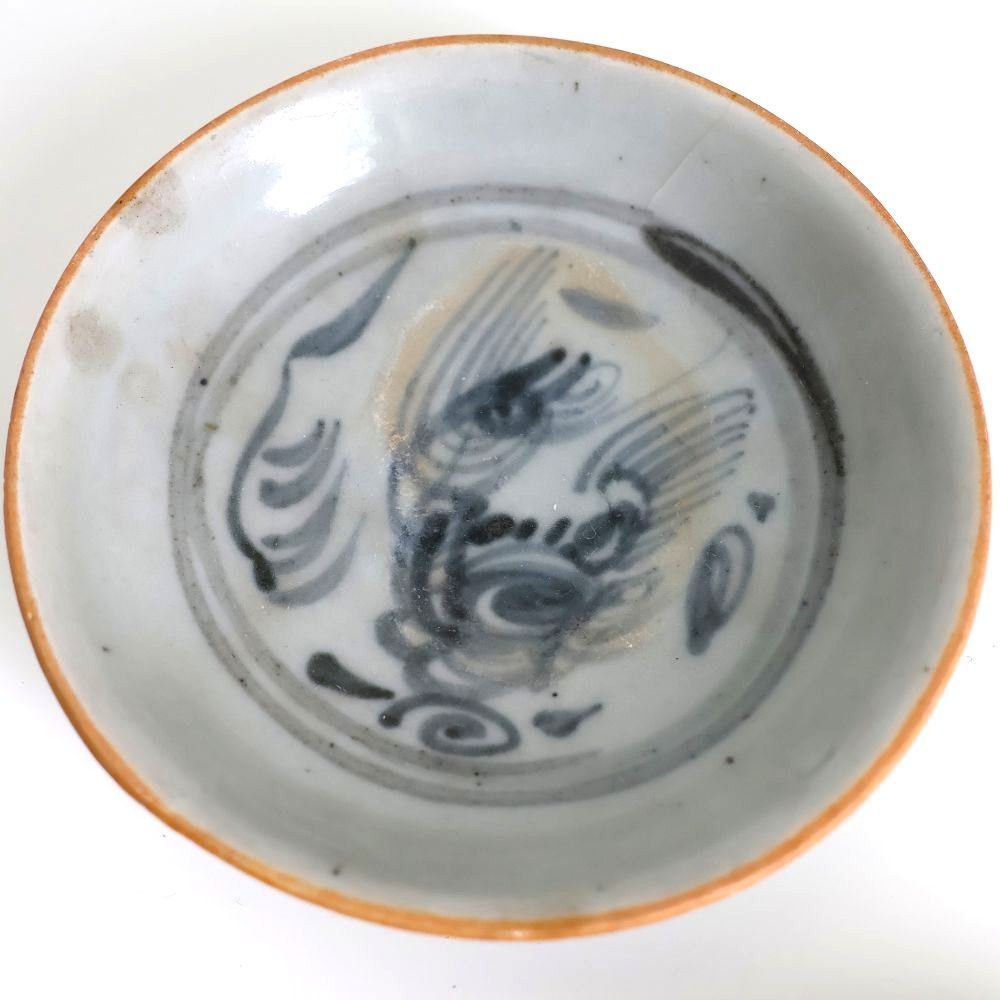 中国　清時代　染付　絵変わり菱型小皿3点まとめ　送料込み0930 中国 清時代 染付 絵変わり菱型小皿3点まとめ 送料込み0930