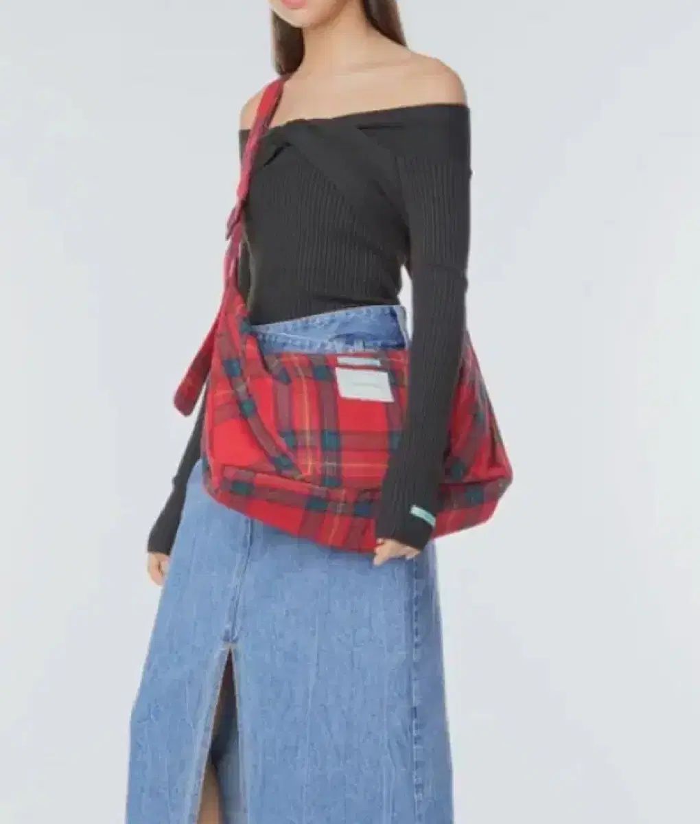 インスタントパンク チェック ウール クロスバック