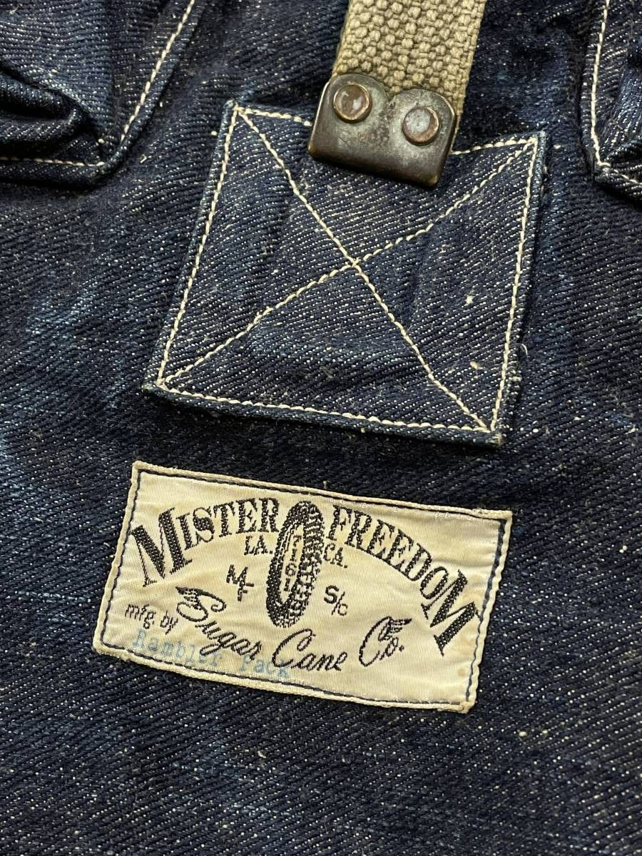 Mister Freedom × SUGARCANE デニム バック リュック 美品 MFSC Mister Freedom × SUGAR CANE ミスターフリーダム シュガー