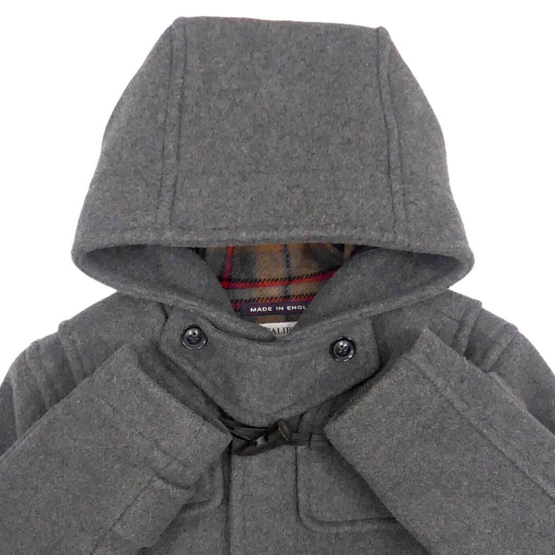 英国製 ダッフルコート ロング XS 古着 メンズ グレー チェック