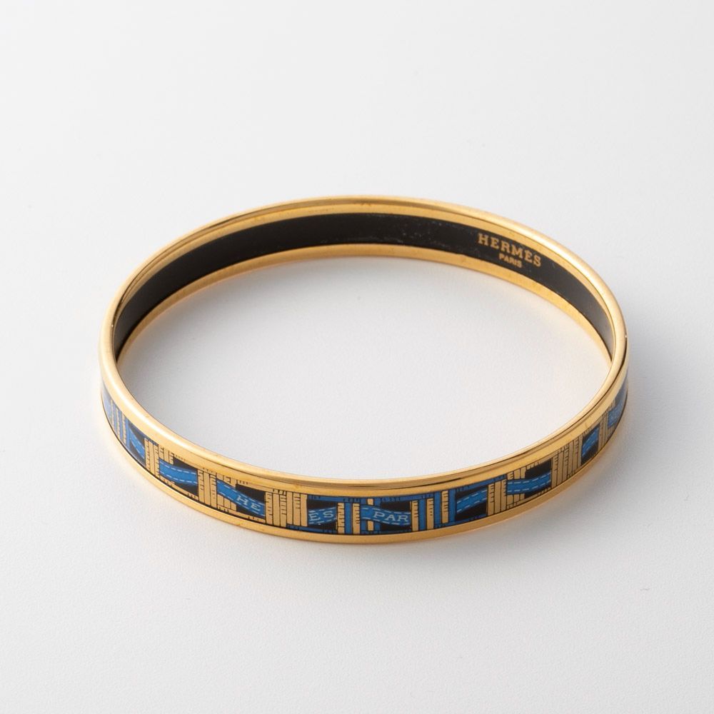 ✨付属品付✨HERMES バングル　ブレスレット　エマイユPM 七宝焼き　碇柄 HERMES（エルメス） エマイユ PM バングル ブレスレット エナメル Z