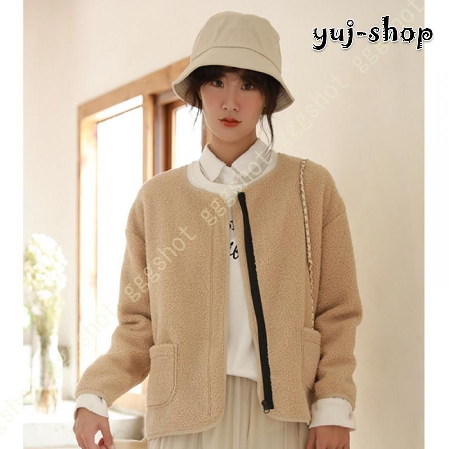 レディース ボアジャケット ボアブルゾ 羽織り 長袖 防寒 コート おしゃれ あっ たか ゆったり ファッション フリース オシャレ フワフワ もこもこ 秋冬 ボアジャケット レディース 秋 冬 上着 アウター ジャンバー 羽織り