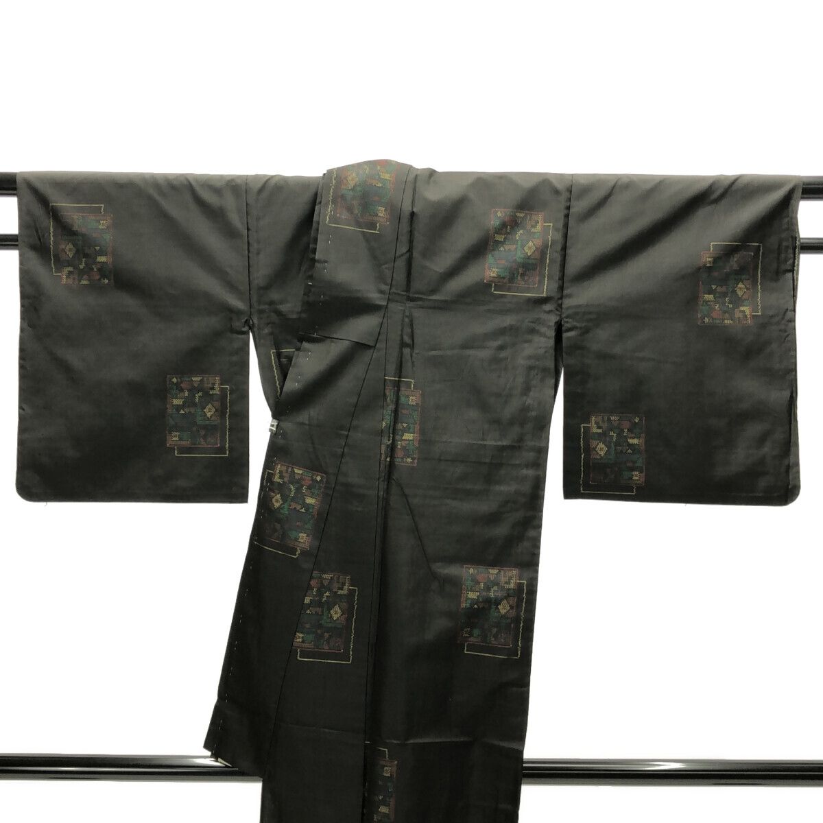 大島紬/美品/茶泥/単衣/仕立上がり/適応身長150～158㎝ /7653 - メルカリ 