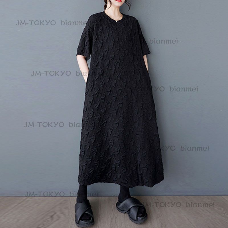 2025新作 夏ワンピース ロング丈 夏 ワンピース 半袖 レディース 