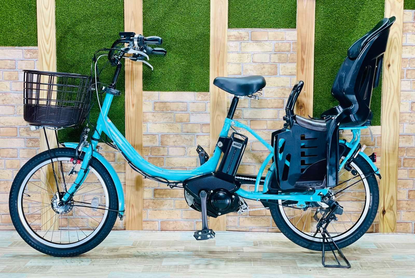 ヤマハ最上級モデル Babby　ターコイズ⭐️　子供乗せ電動自転車　Y2092 超人気！ヤマハパスバビー ターコイズ 子供乗せ電動アシスト