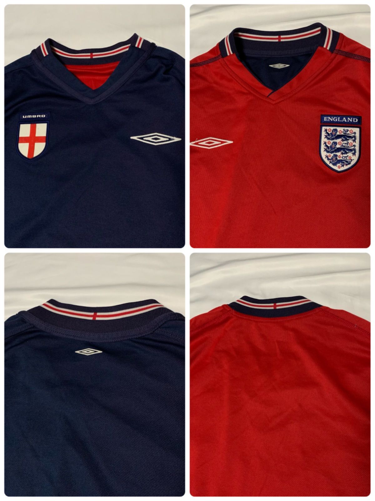 00s UMBRO “England National Team” L/S Reversible Game Shirt 